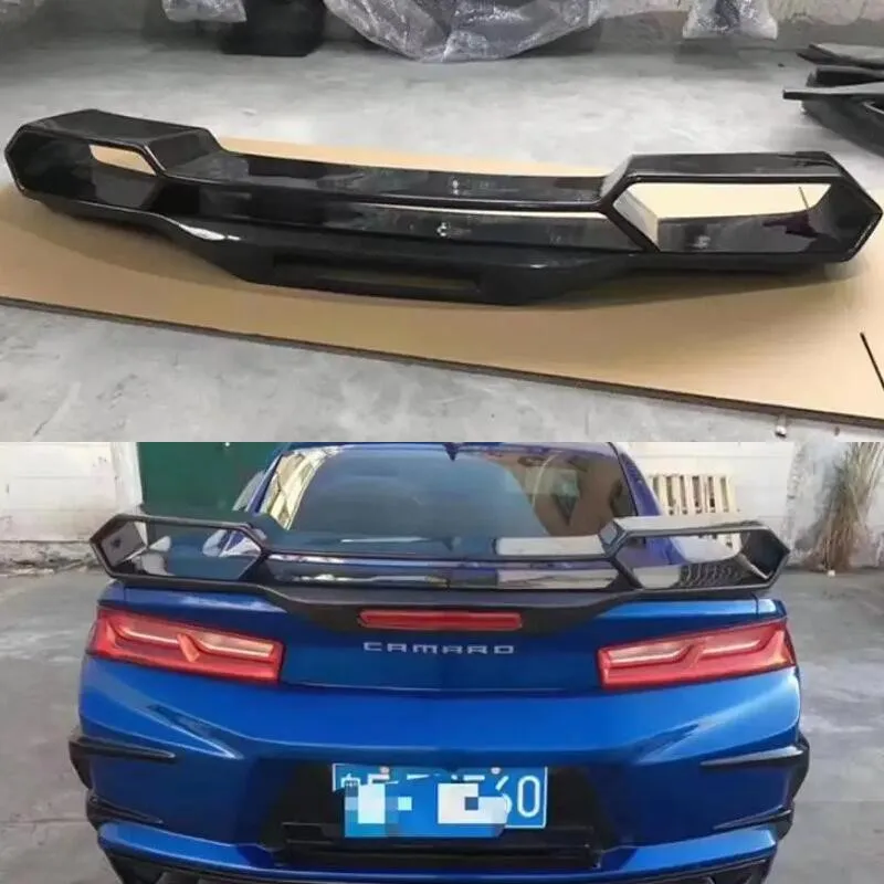 For Chevrolet Camaro 2016 2017 2018 2019 Real Carbon Fiber Wing Lip Tail Trunk Body Kit Spoiler B Style