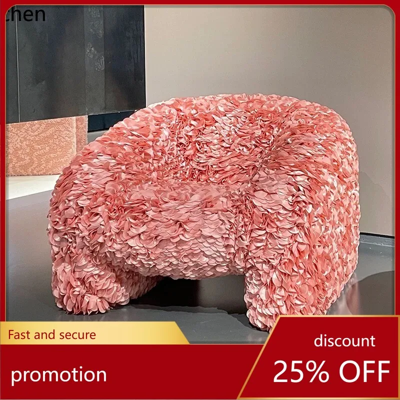 

HT New arrival living room single rose petal casual chair art balcony sofa chair