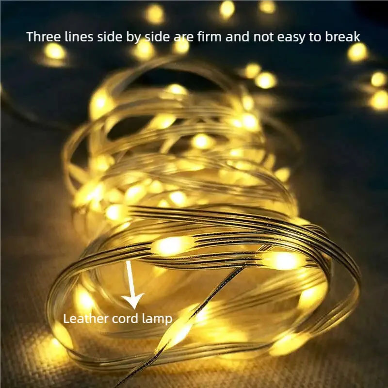Outdoor Camping String Lights Portable Tent Lamp Rechargeable RGB Atmosphere Night Light Power Bank for Home Holiday Decor