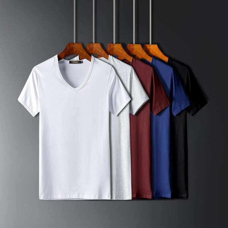 

Men's ort Sve T-irt round Ne V-Ne Color Slim Fit Spor Casual Breathable Base Layer irt Trendy Student Wear