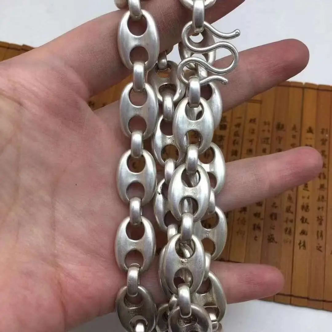 Hot Selling Rare Chinese Miao S925 Tibetan Silver Handmade Necklace Jewelry Noble Gift  Men and Women Trendy Fashion Jewelry