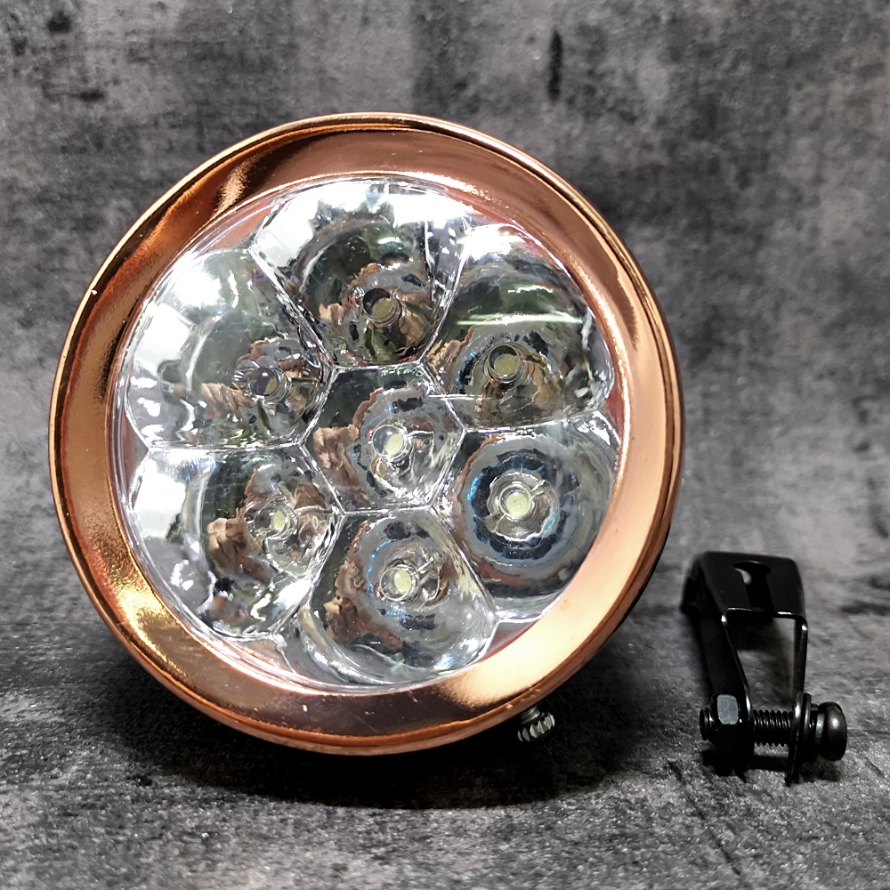 Retro Copper Headlights Bicycle Lights, Bike Riding Supplies, Battery Led Lights, Q039