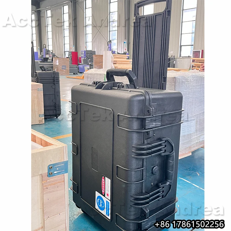 Suitcase Mini Portable Type Oil Paint Oxide Handheld Layer Remover Cleaner Laser Cleaning Machine for Rust Removal with 100W