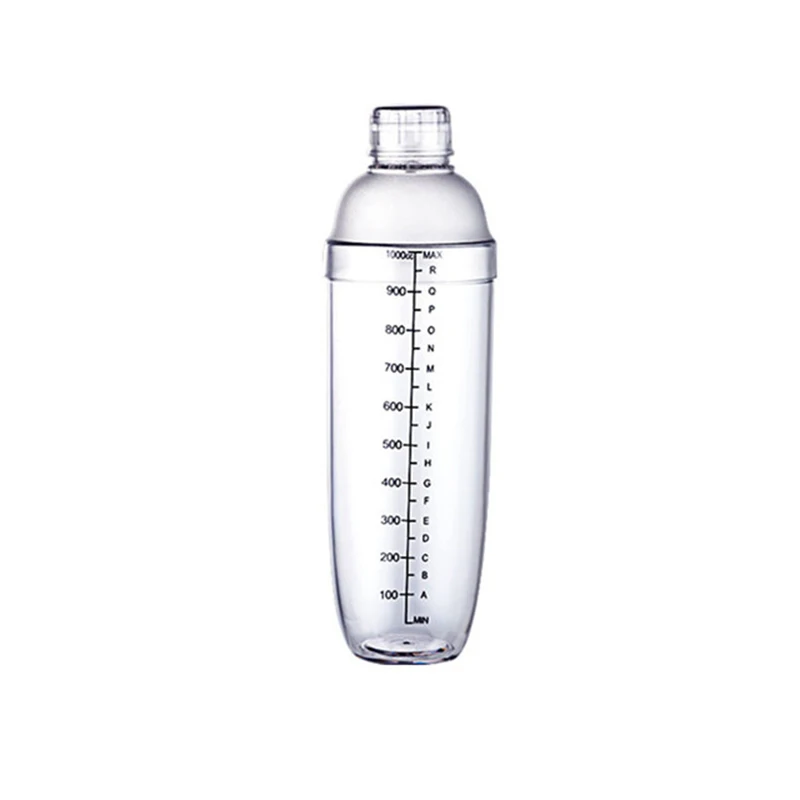 Snow Grams Cup Plastic Cocktail Shaker Wine Beverage Mixer Barware Bar Tools Plastic Martini Cocktail Shaker, 1000Ml