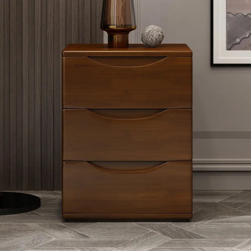 

/3-piece Solid Wood Bedside Cabinet With Simple Storage Shelf, Nordic Wooden Bedroom Storage Cabinet, Mini Small Storage Cabinet