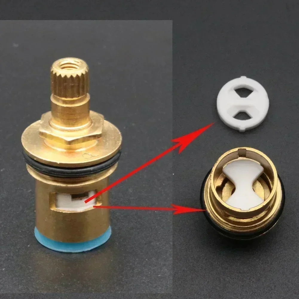 10X Brass Earthenware Valve Core Earthenware Threaded Piece Faucet Accessories Ceramic Threaded Pieces Home Improvement