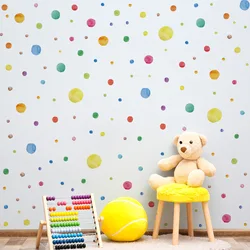 Colorful dot sticker for living room kids room decoration DIY self adhesive wall art decal