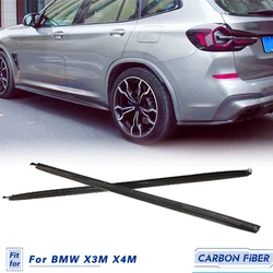 Car Side Skirts Extensions Carbon Fiber For BMW X3M X3 M X4M X4 M Utility 4-Door 2019-2021 Side Door Skirt Apron Lip Body Kits