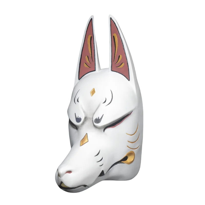 

Японская маска Tengu Fox Face, реквизит для косплея для Genshin Impact, маска Inazuma, маска Аяка, уникальный коллекционный предмет для украшения