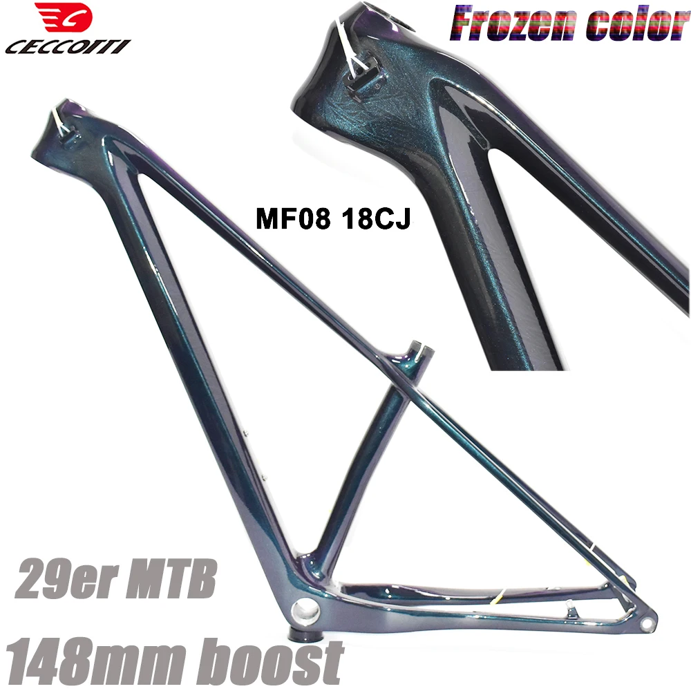 

Модель CECCOTTI MF08 Frozen color 29er MTB Max шины 2,35-дюймовая рама горного велосипеда Full Carbon MTB