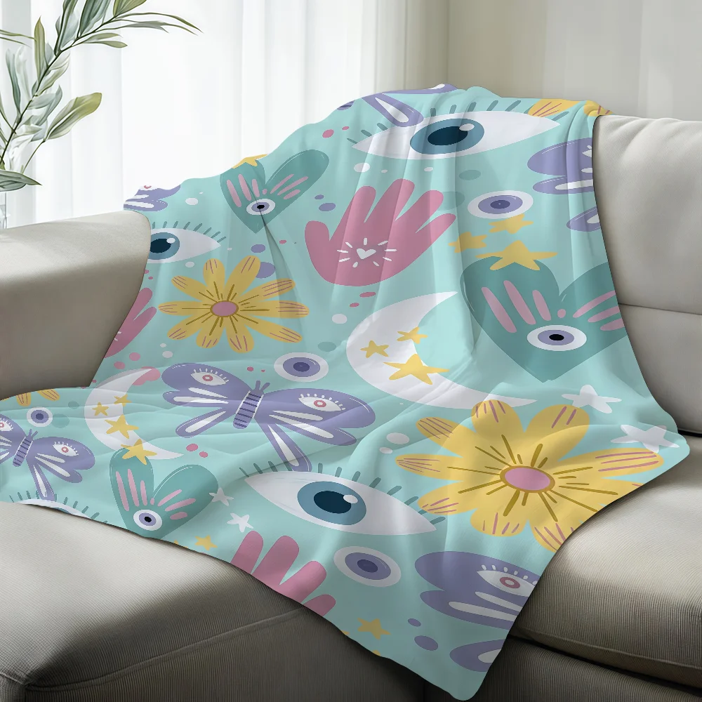 Art Evile Eye Bright Blanket Suitable For Sofas Beds Offices Cars Outdoor Travel An Ideal Gift For Friends Family