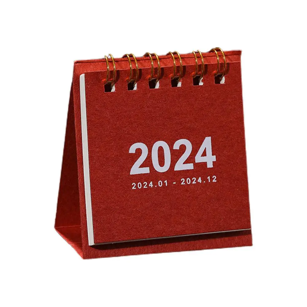 2024 Creatieve Mini Kalender Desktop Ornamenten Draagbare Agenda Datum Jaarlijkse Dagelijkse Weergave Scheduler Desk Week Organisator C4n8