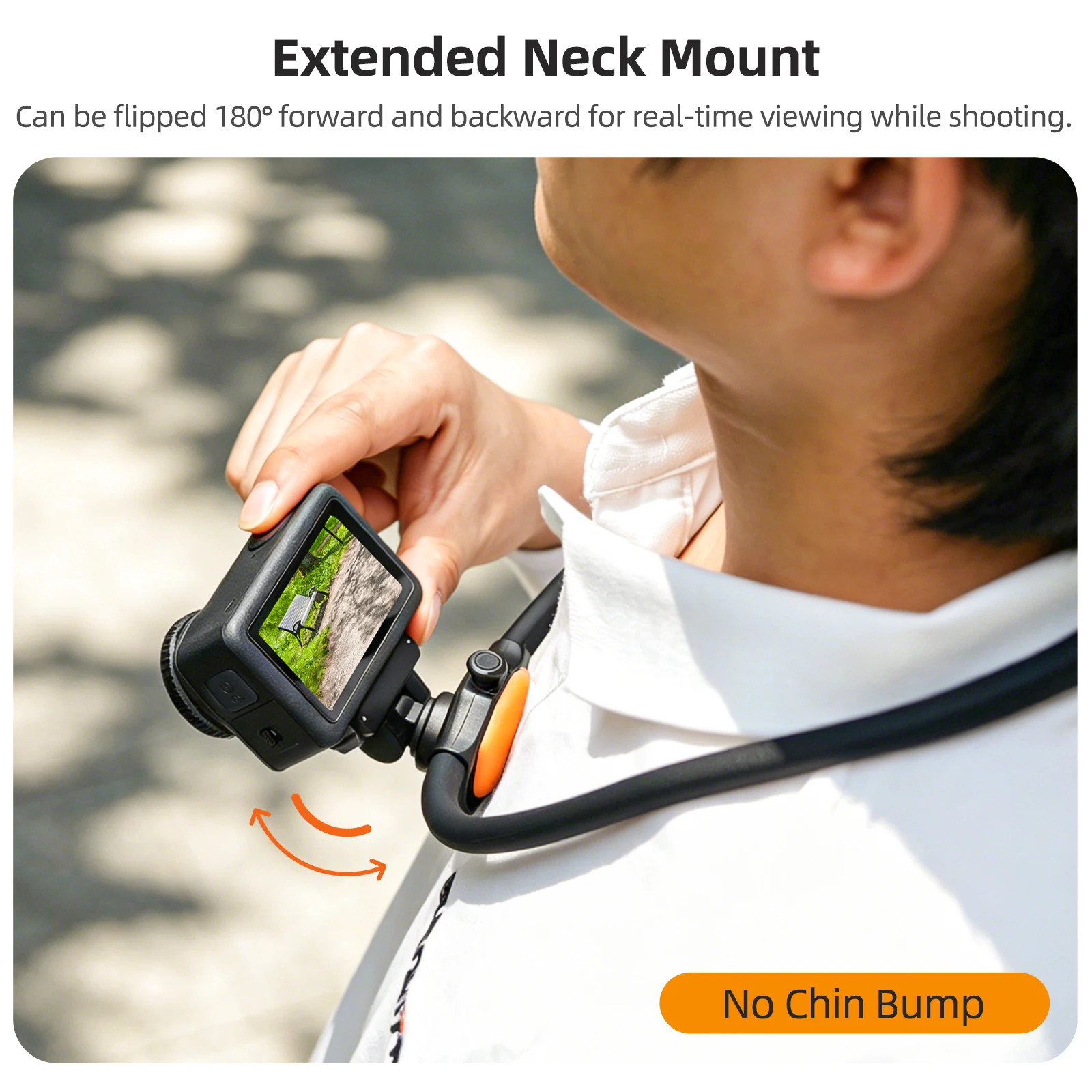 Sunnylife for DJI Osmo Nano/Action 6 Magnetic Neck Hold Mount Chest Mount Adjustable Neck Holder Bracket Strap Camera Accessory