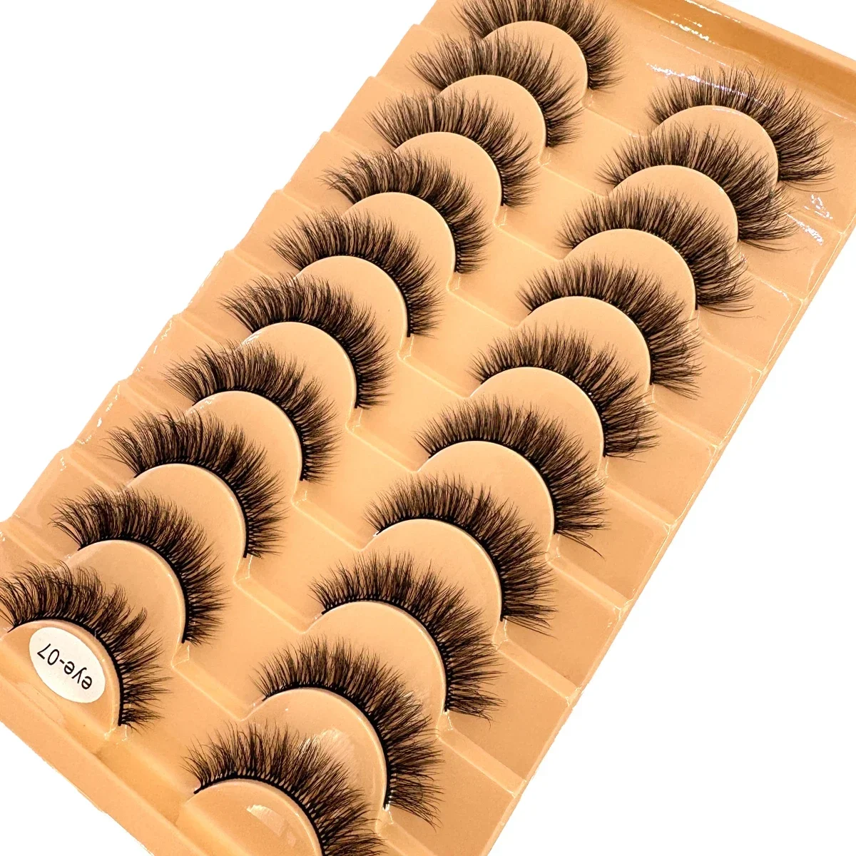 HBZGTLAD 10 Pairs 3D Mink Eyelashes Handmade False Eyelashes Natural Long Makeup Simulation Cross Messy Eye 3D Curly Eyelashes