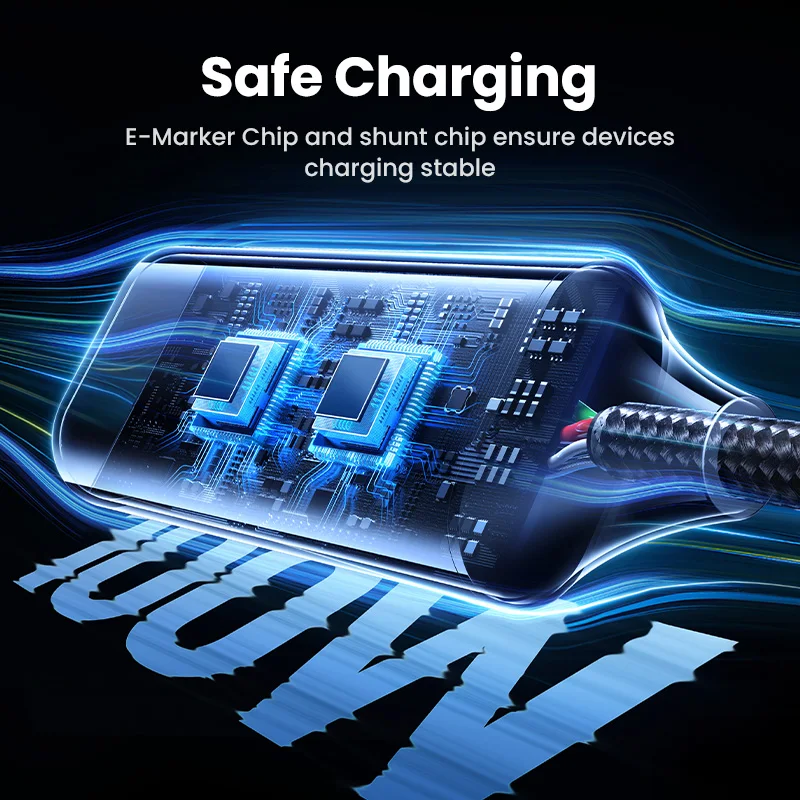 UGREEN 100W 2 In 1 USB C to USB C PD Fast Charging for iPhone 15 Pro Galaxy S24 Laptop 5A USB Type C Charging Cable 2 in 1 USB