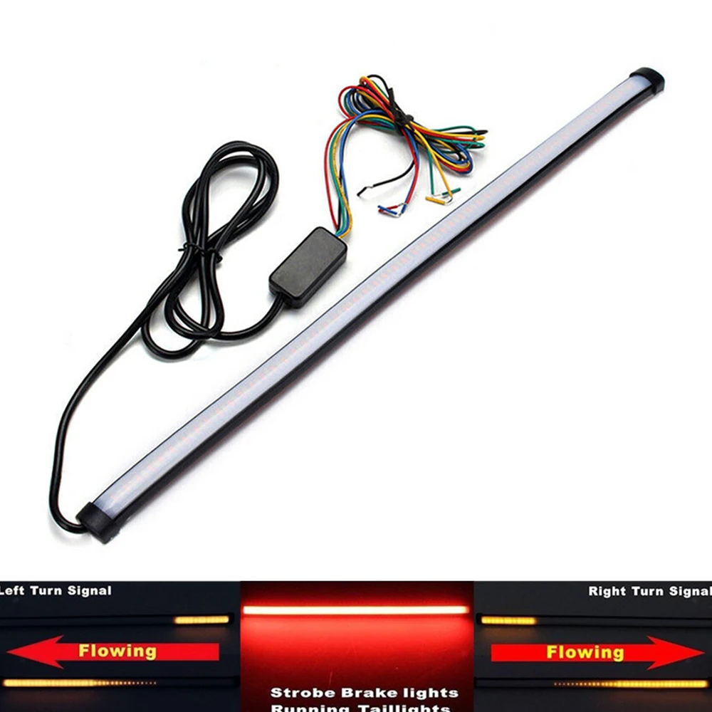 Moto Flexible Led Stripe Blinker Led Motorcycle Turn Signal Stop Lamp Tail light Brake Lights Rear Lighting 20CM 30CM 45CM