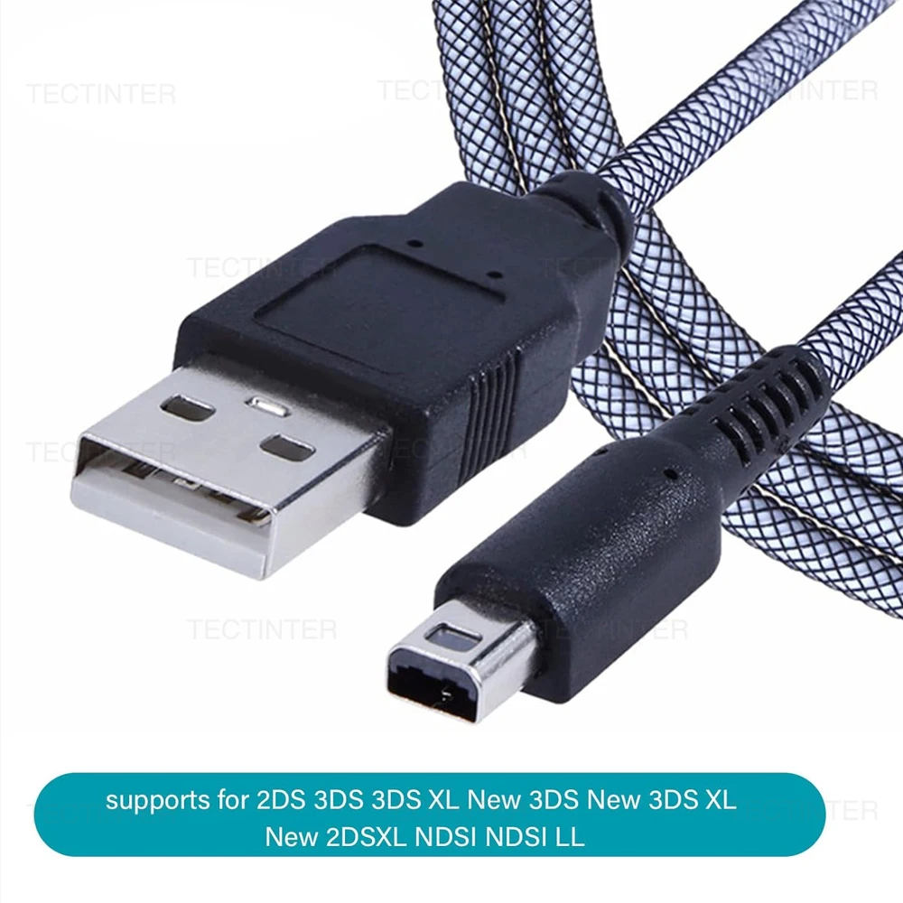 1.5M USB Charging Cable for Nintendo DSi Game console For NDSI 3DS 2DS XL/LL New 3DSXL/3DSLL 2DS XL Power Cable Cord Line Wire