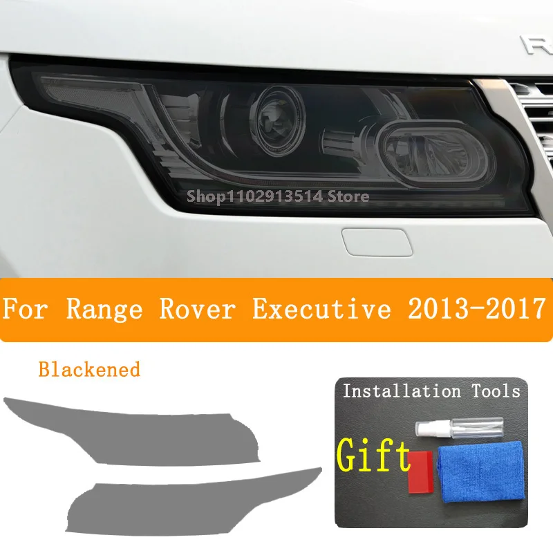 For Range Rover Executive 2013-2017 Car Headlight Protective Film Vinyl Restoration Transparent Black TPU Car Light Sticker