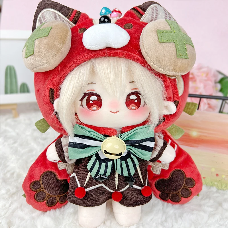 

20CM Anime Genshin Impact Klee property Cosplay Plush doll Gift Cartoon costume game Dress Up Clothes cotton send to a friend