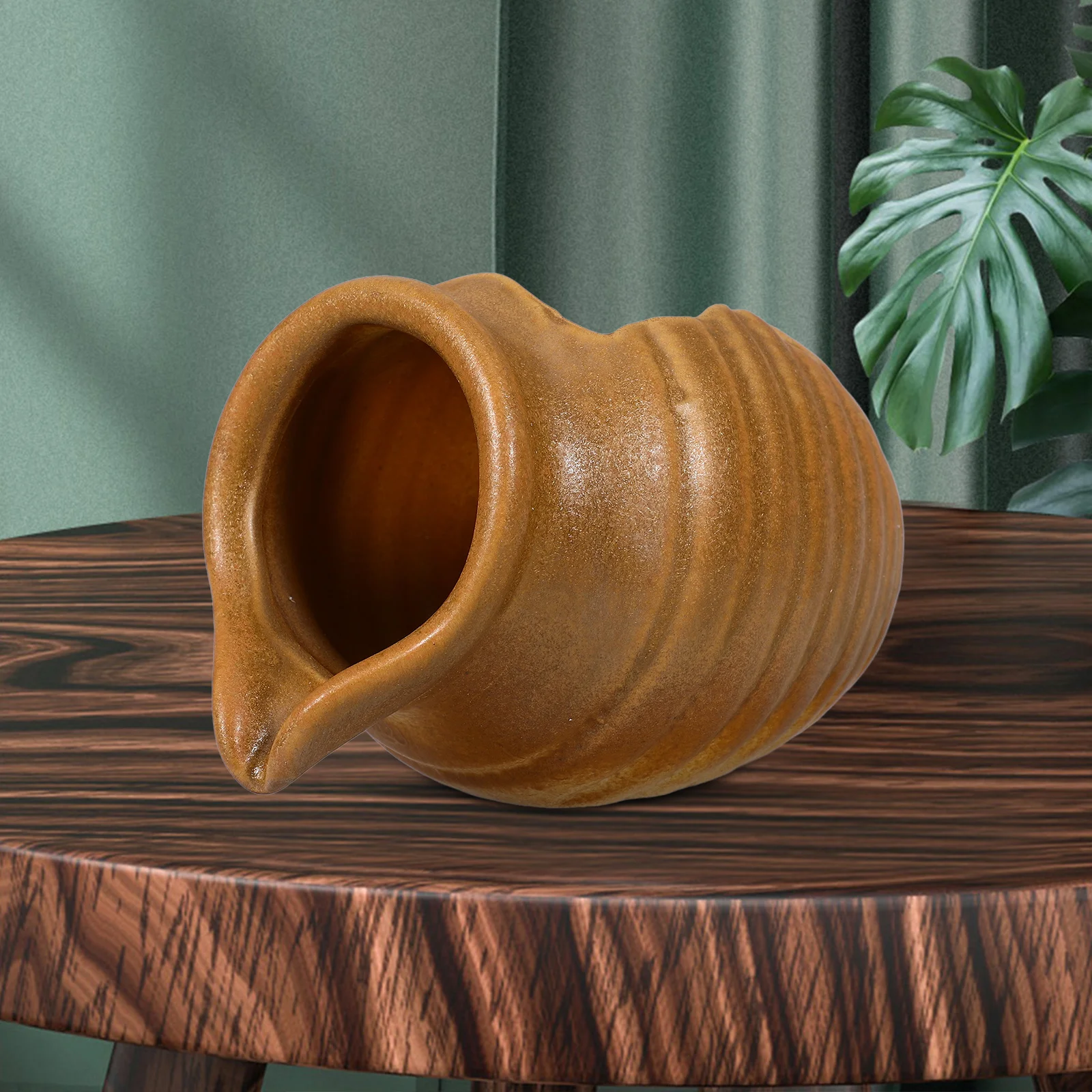 

Kisangel Fish Tank Ceramic Pot Aquarium Clay Cave for Shrimp Cichlid Hiding Breeding Brown