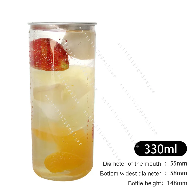 100pcs 55mm Caliber 330ML 500ML 650ML PET Cups Bottles for Cans Sealing Machine  PET Transparent Cans
