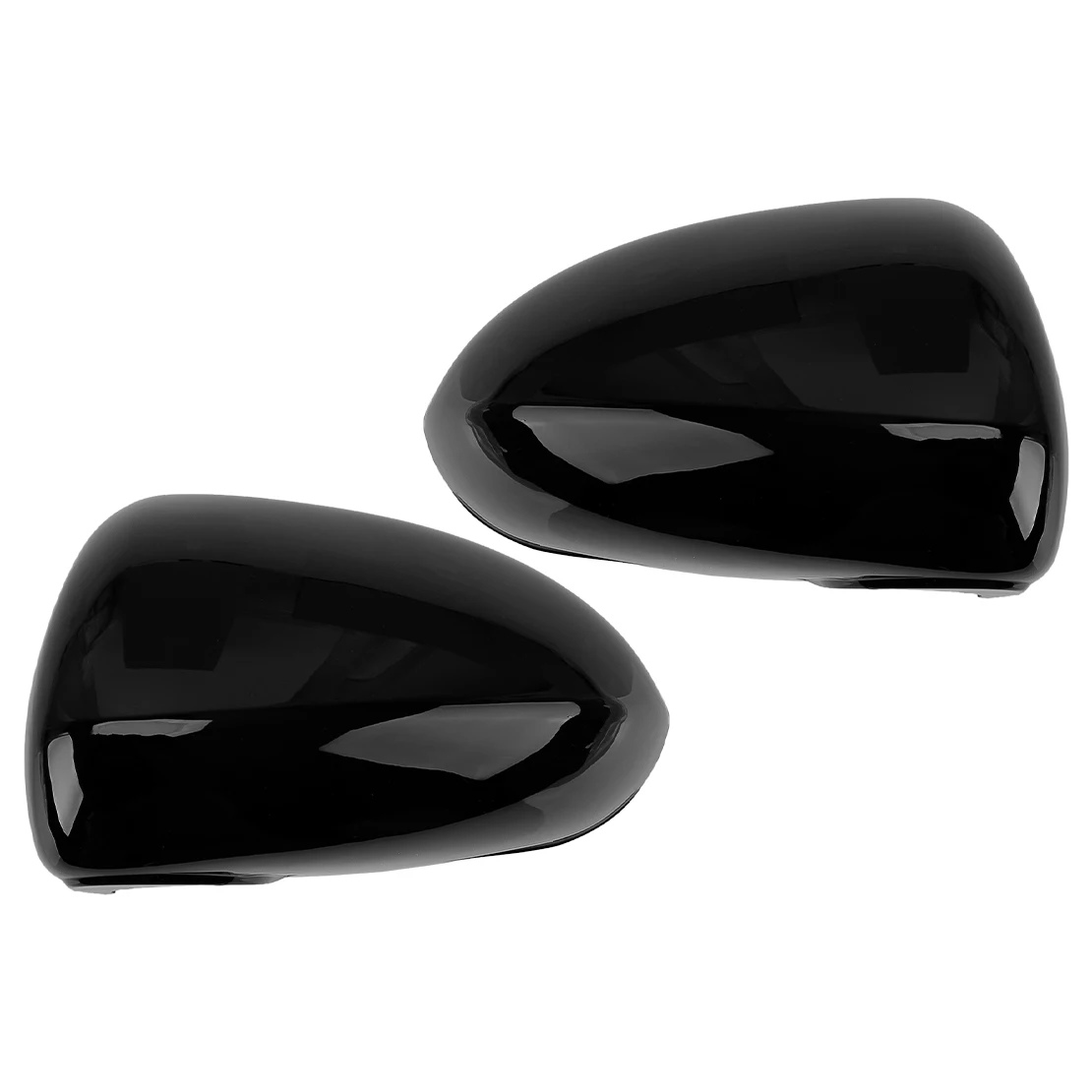 1 Pair Gloss Black Car Left & Right Side Door Wing Mirror Cover Cap Case Plastic Fit for Vauxhall Corsa D E 2014