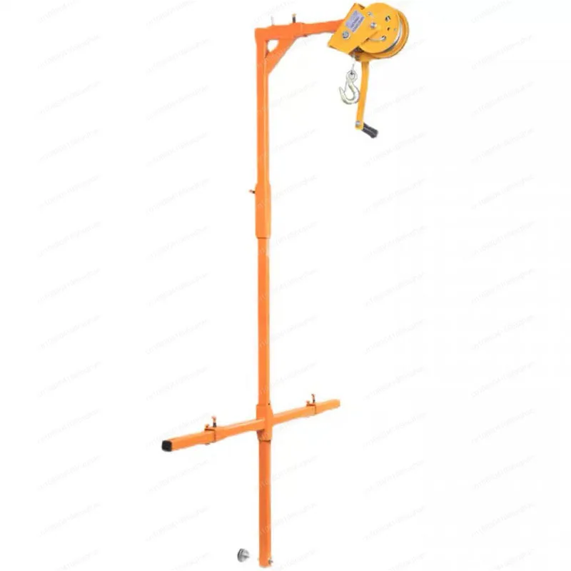 1200 lb Manual Stainless steel, outside installation lifting crane, folding, self-locking manual winch assembly air conditioner