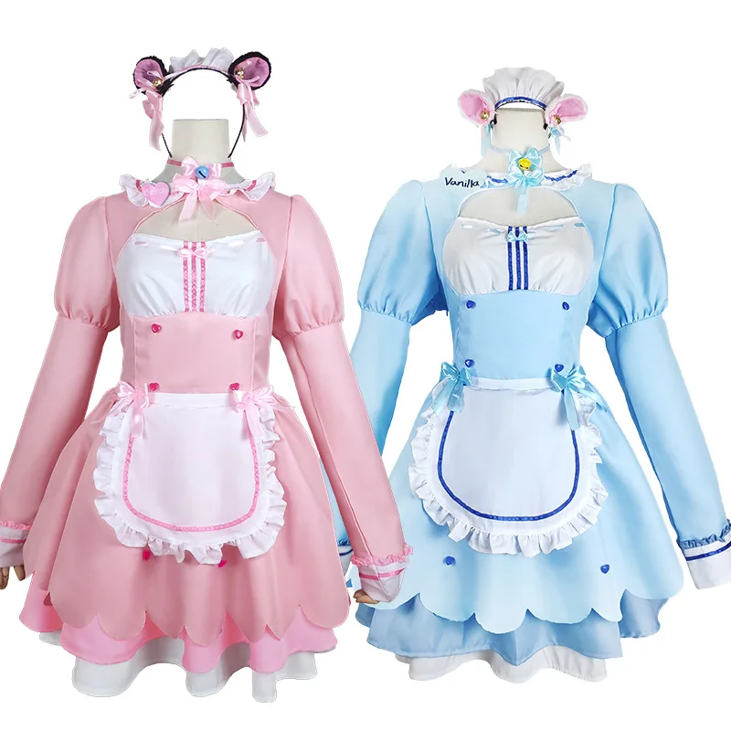 

NEKOPARA OVA Cosplay Costume Japanese Anime Cos Clothes Maid Dress Uniform Full Set Halloween Carnival Outfit for Girls