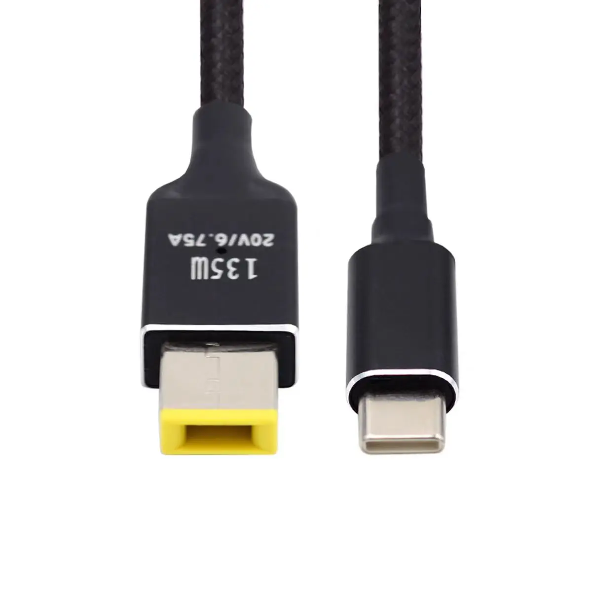 USB C Charger Cable Type-C to Slim Tip Square Port Converter Cord Compatible PD 135W 20V with Lenovo Legion Y7000 Laptop