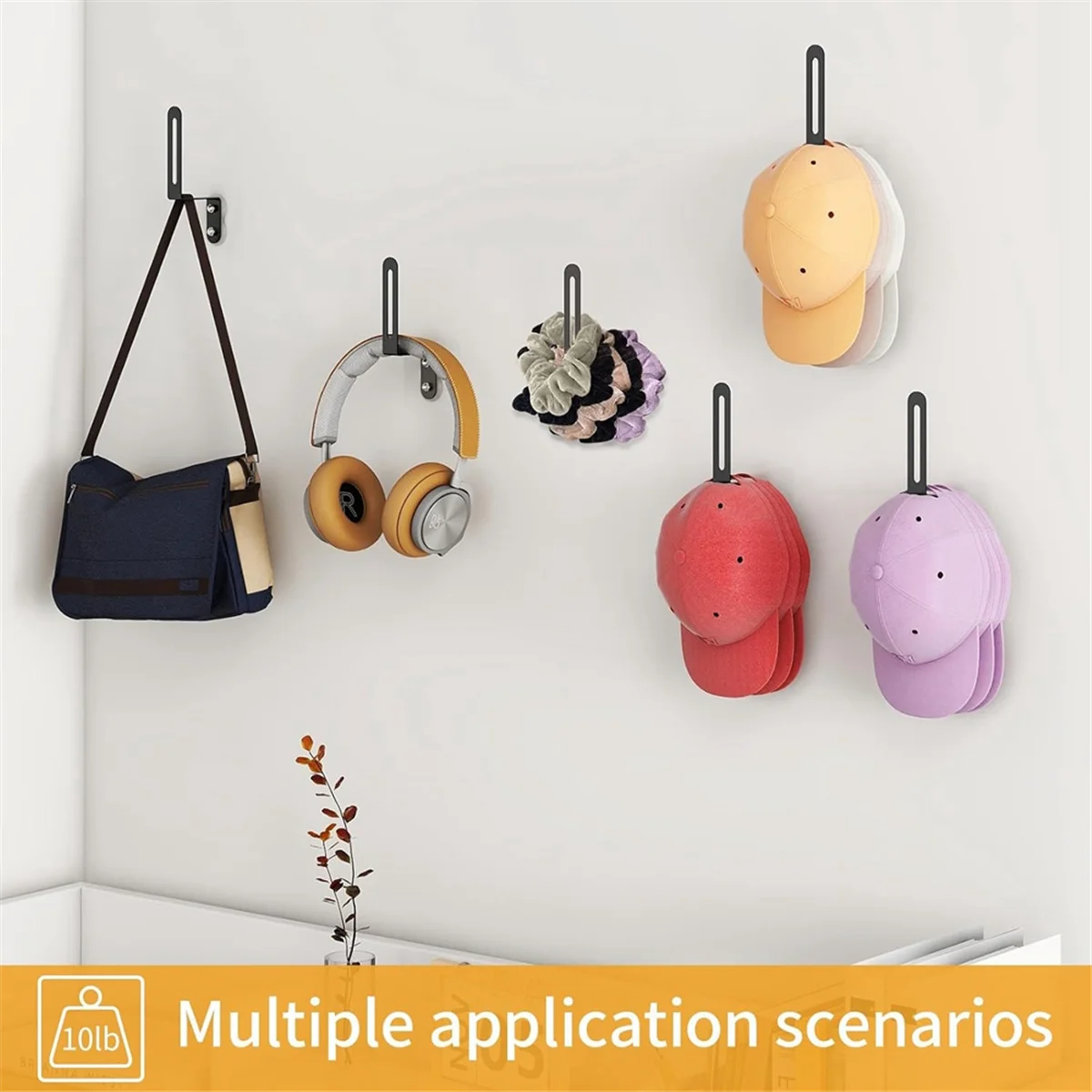 

Hat Hanger for Wall 6 Packs,Hat Hooks for Wall