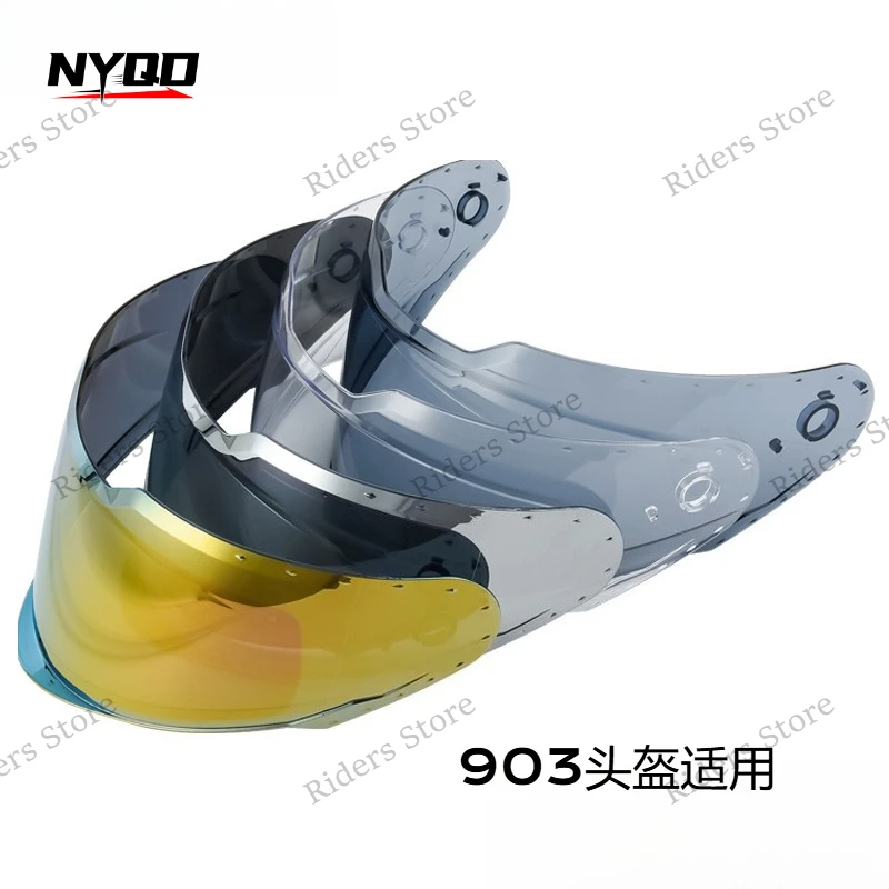 For 903 Motorcycle Helmet Special Replacement Lens Clear Silver Plated Red Black Tea Color Anti UV Helmet Visor Parts