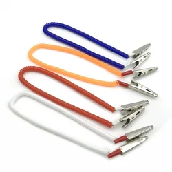 Dental Patient Bib Clips Chains Coil Napkin Holder Crocodile Clip Stretchy