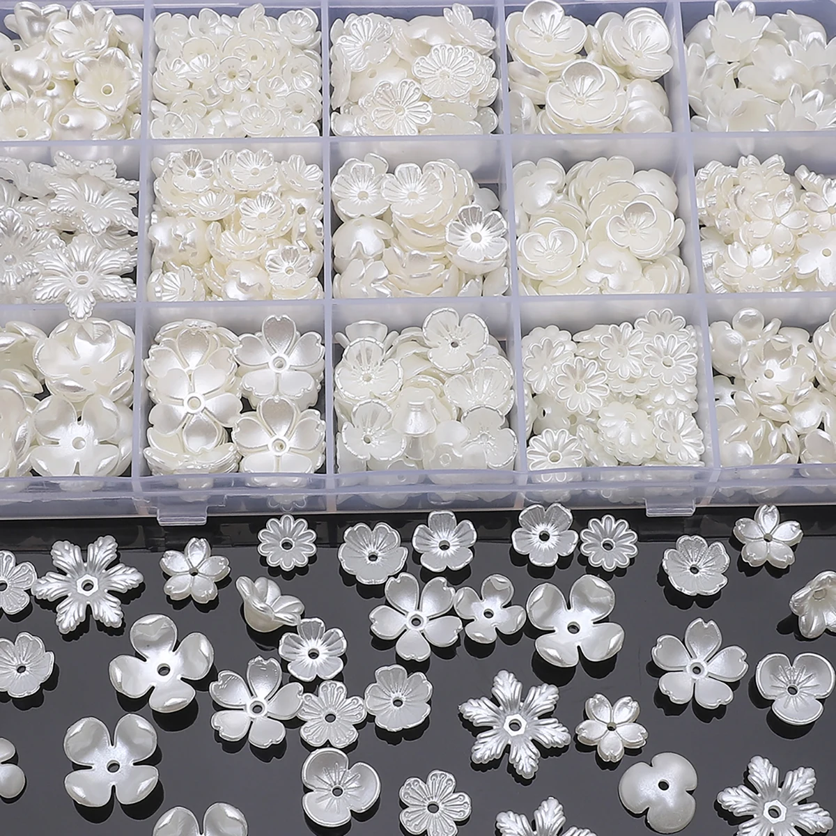 About20-50PcsABS Alien Pearl Separation Beads Unikalne luźne koraliki Ręcznie robione DIY Biżuteria Akcesoria do nakryć głowy Materiały