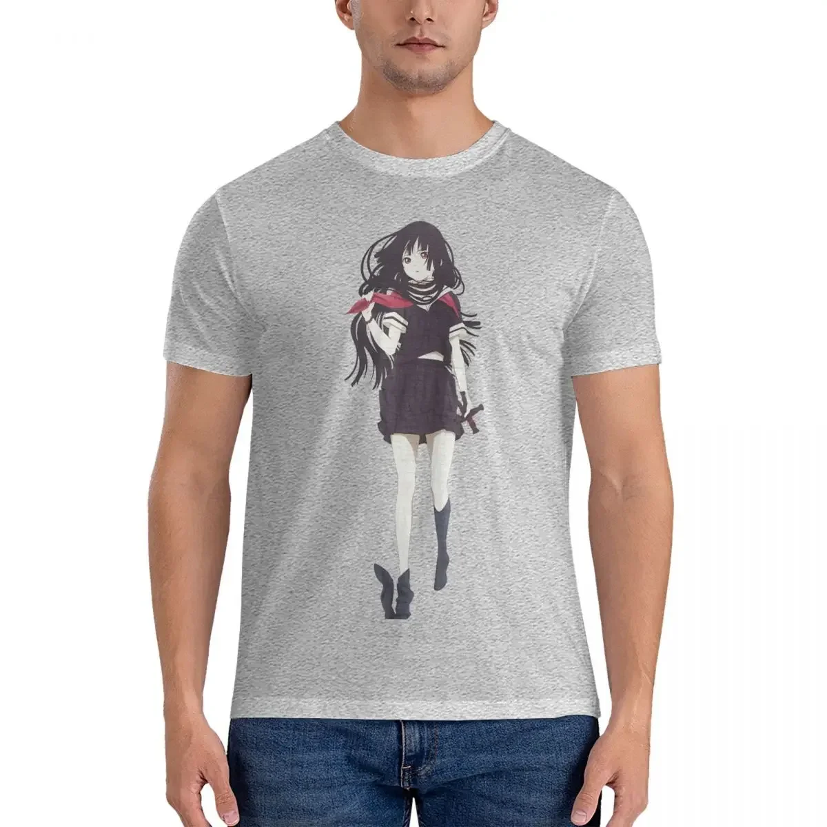 

Мужская футболка с коротким рукавом, круглым вырезом и графическим принтом