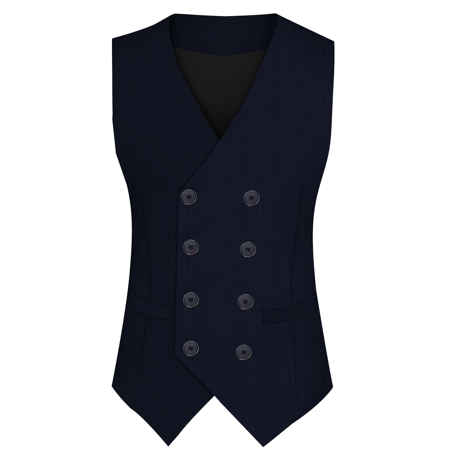 High Quality Dress Vests For Men Slim Fit Mens Suit  Men's Double-breasted Sleeveless Suit Vest Top Vest Jacket