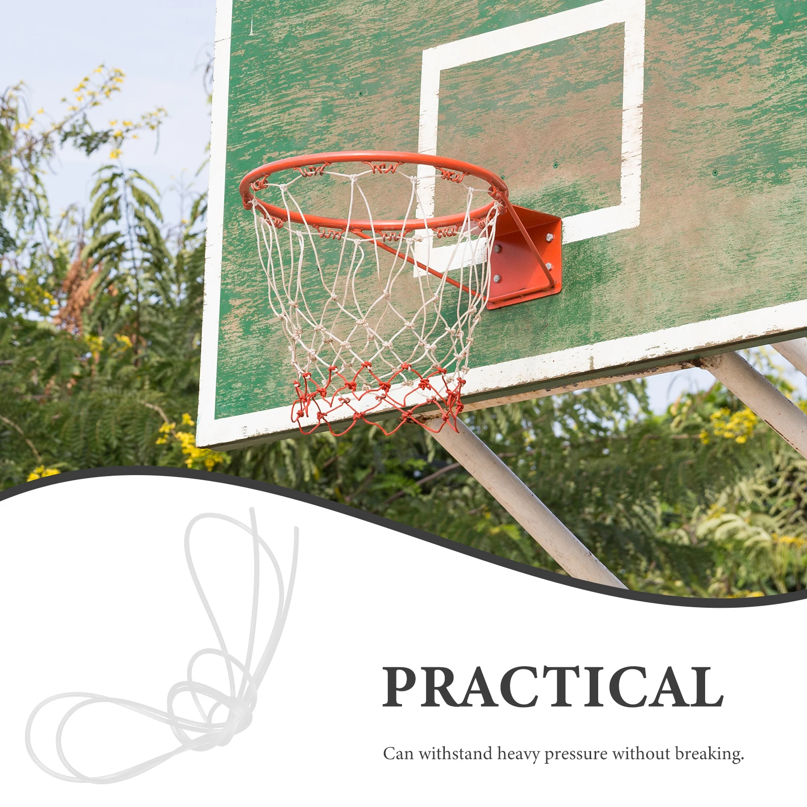 

Basketball Frame Thread Rope Long Lasting High Strength Nylon Hoop Net String Easy Installation Corrosion Resistant Versatile