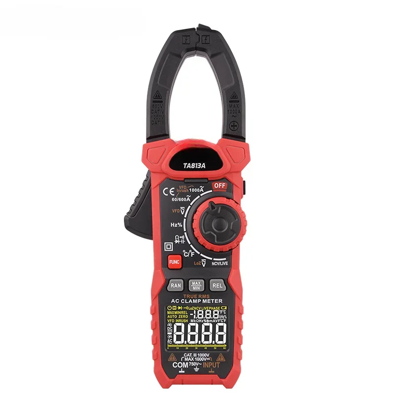 Clamp Meter Multimeter TA813A High-precision Digital Ammeter Multi-function Clamp Meter AC and DC Clamp Type Universal Meter