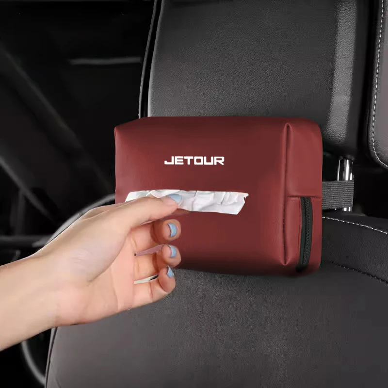 

For Jetour X70 X90 X70S PLUS Car Tissue Box Sun Visor Armrest Seat Back Paper Towel Storage Bag Interior Car Accessories