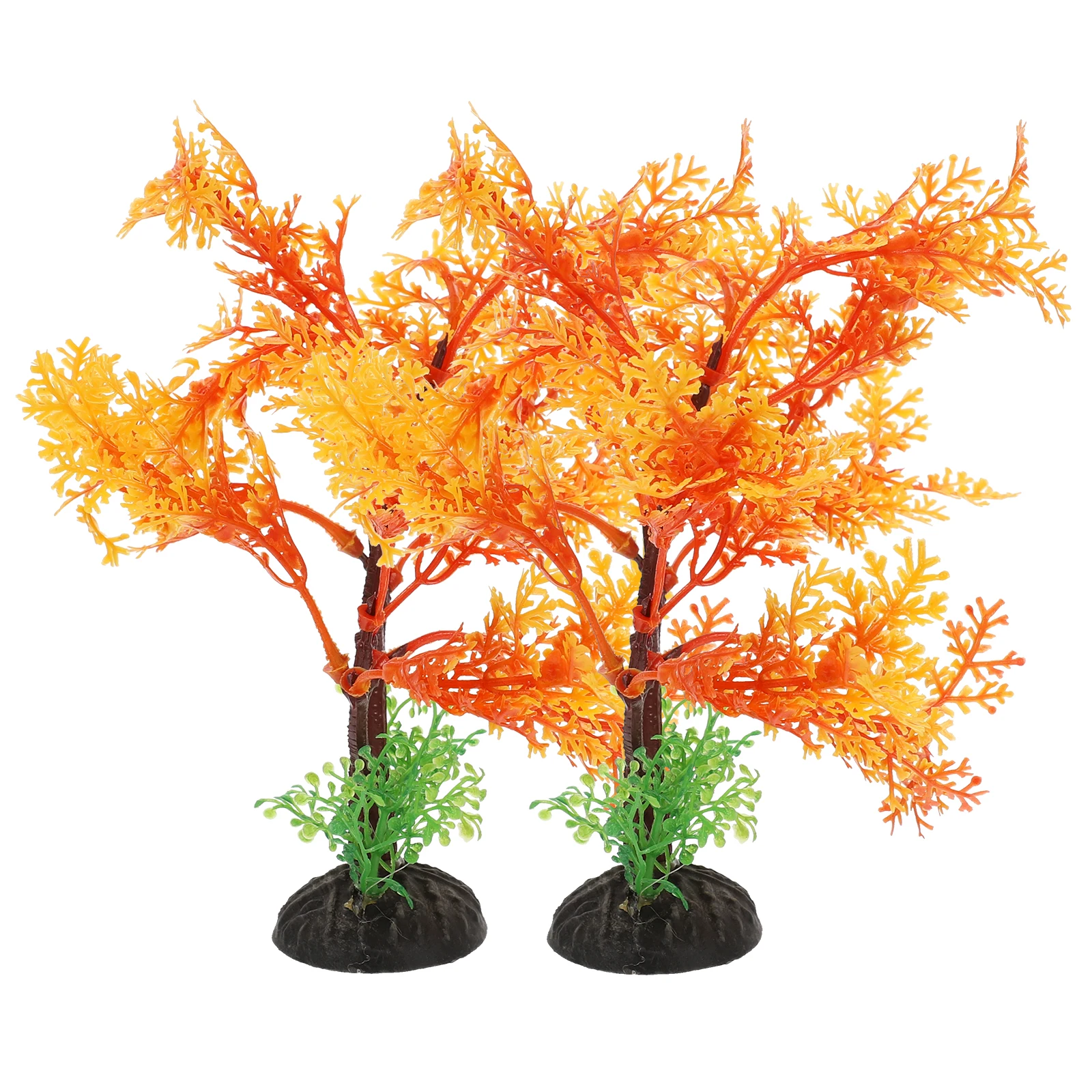 

2pcs Aquarium Plant Water Grass Decoration Safe Artificial Fish Tank Decor Desktop Faux Plants For Fish Tank Accessories