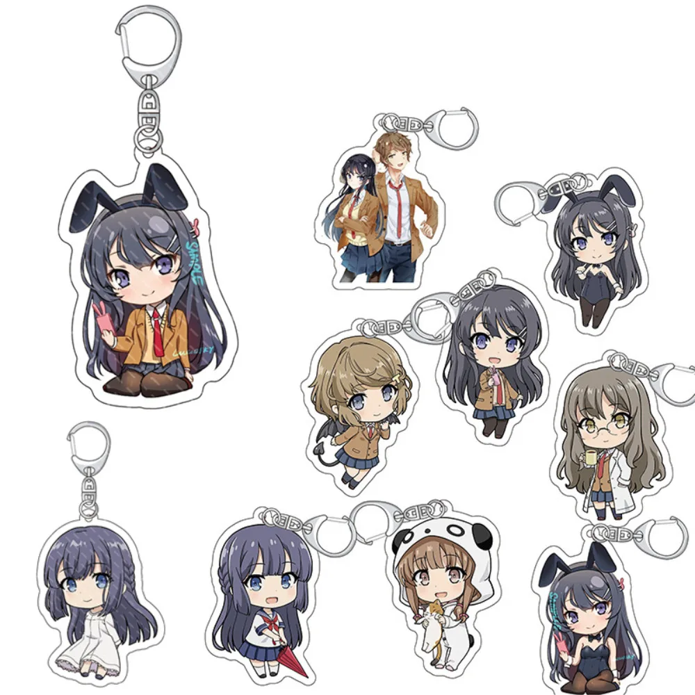 Аниме Dream of Bunny Girl акриловый брелок мультяшная фигурка Сакута Азугава Май Сакурадзима кулон брелок сумка аксессуары подарок