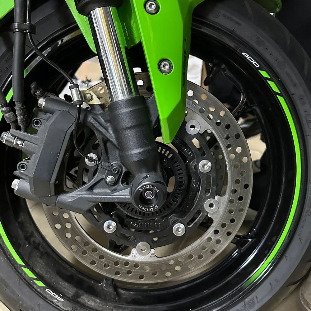 دراجة نارية المحور الأمامي والخلفي شوكة تحطم المتزلجون عجلة حماية لكاواساكي Z650 الحضرية 2022-2023 نينجا 650 تورير 2021-2023