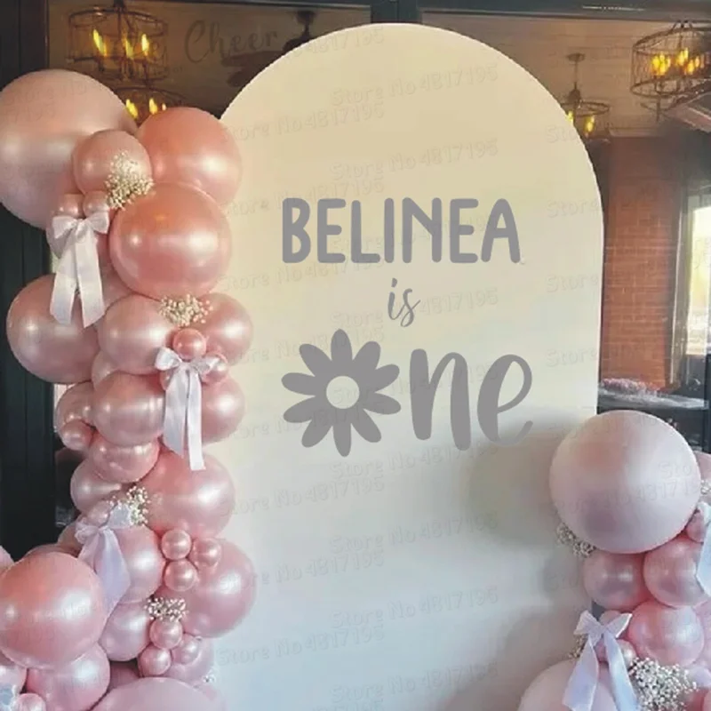 Customized Names Vinyl Sticker 'Baby Is ONE' Birthday Party Vinyls Decal Birthday Events Personalized Any Texts Stickers Art