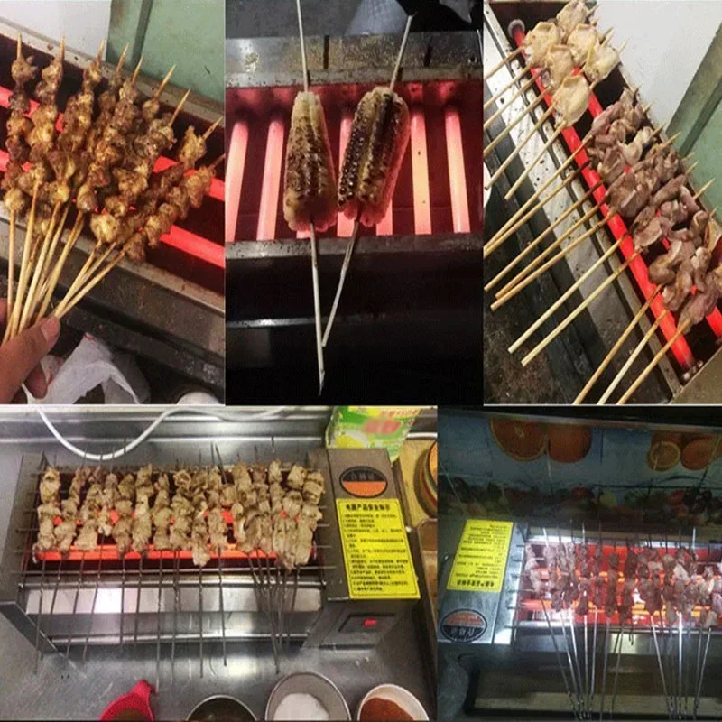 Desktop Electric 0.6m BBQ Electric Oven Smokeless Skewer Electromechanical Hot Barbecue Machine Stove Electric Grill 4500w