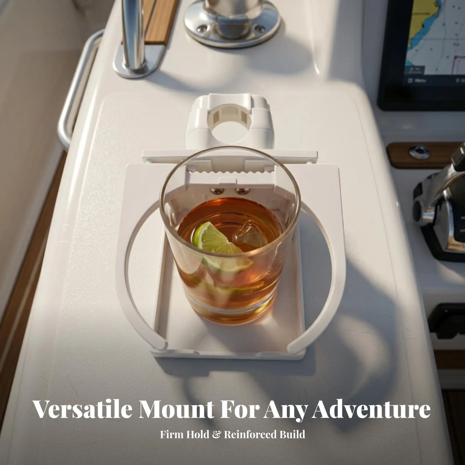 Clamp-on Cup Holder Universal Drink Holder with Clamp Rigid for Boats