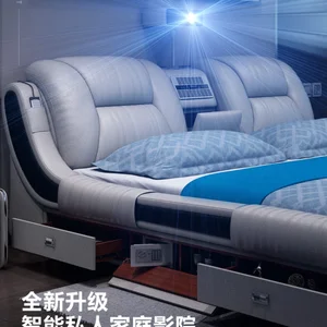 Europäisches Doppelbett mit echtem Rahmen, Holz, hoher Qualität, Kingsize -Größe, Schlafzimmer, Doppelbett, Kindern, Mädchen, Schachtel, Hausmöbel 8 Hauptverkäufe Doppelbettstraße - №6