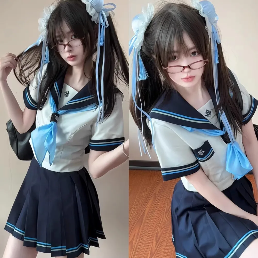 Uniforme Jk Set completo Uniformi delle scuole superiori da donna Abiti da marinaio Abiti da studente della scuola giapponese Ragazza Vestito da marinaio Coreano Seifuku