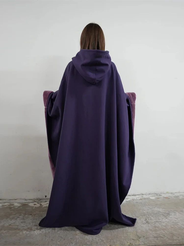 Y2K خمر الفراء اصطف مقنعين سترة المرأة الصلبة انفصال الفراء طوق زر سستة معطف 2025 الخريف موضة معاطف دافئة غير رسمية