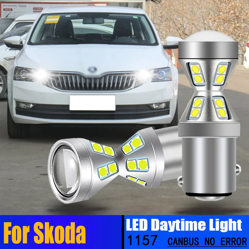 

2pcs Canbus P21/5W 1157 BAY15D LED Daytime Running Light Bulb DRL Lamp For Skoda Octavia MK3 A7 5E 2014 2015 2016 2017 2018 2019