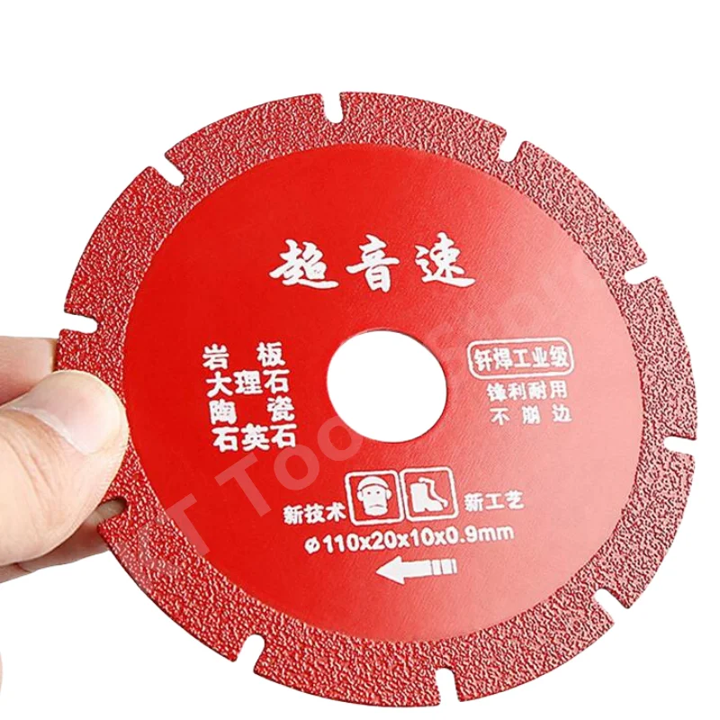 100/110mm Brazing Diamond Cutting Disc Continuous Segmented Rim Circular Saw Blade Multitool Cutting Wheels For Stone Glass Jade