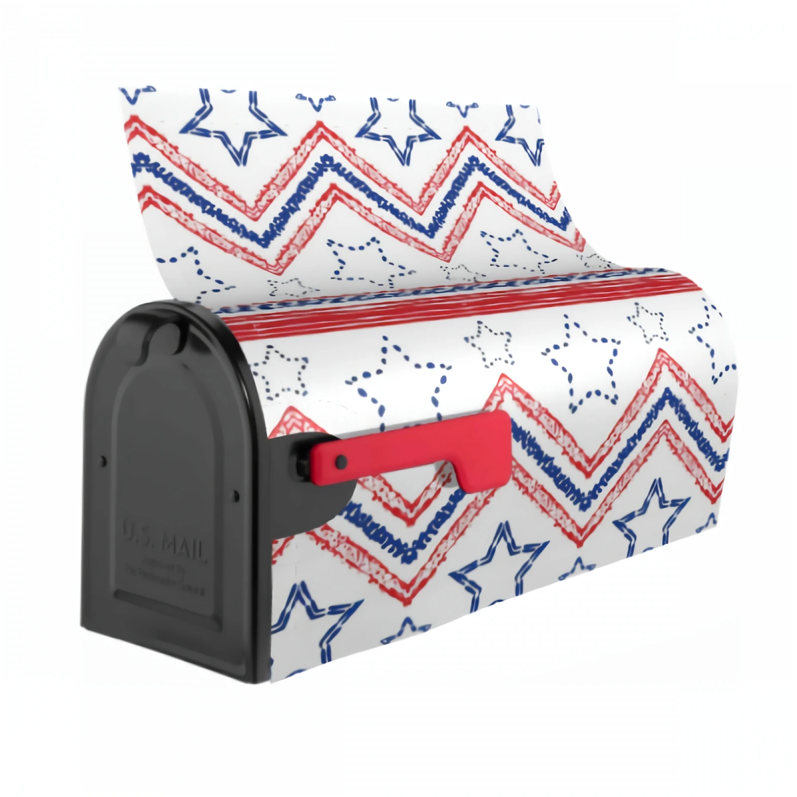 American Symbol Mailbox Covers Magnetic 21x18 Inch Spring Summer Patriotic Mailbox Wraps Post Letter Box Covers for Garden Yard